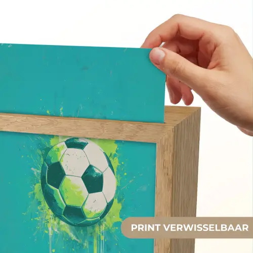 Voetbal - Abstract - Verfspatten - Groen Light Box met kabel (Kinderlampje) klein -USP_websiteprintNL