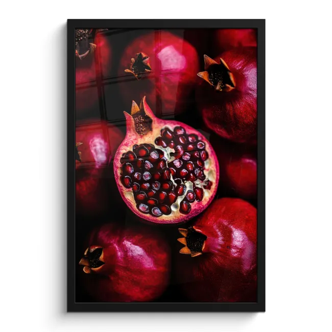 Poster met lijst - Granaatappel - Rood - Fruit