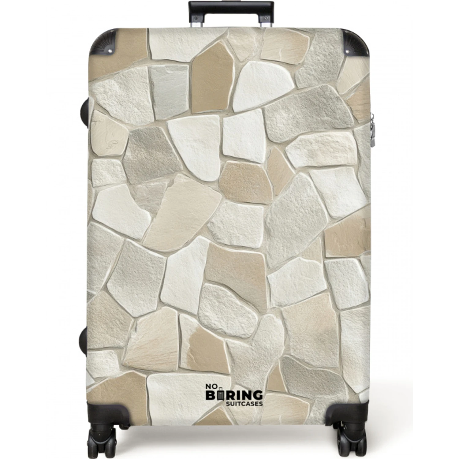 Mozaïek - Stenen - Beige NBS - Large koffer - Volwassenen Unisex groot -zzzzzzzzkaufland2