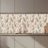 Botanisch - Patroon - Beige keuken achterwand 2 middel 871 zz_3dshopping