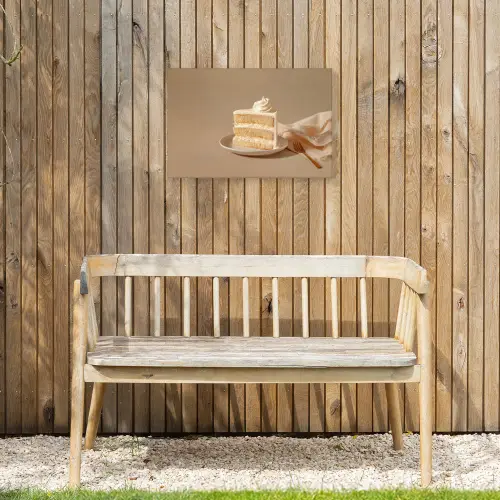 Vanilletaart - Cake - Romig Tuinposter op houten frame 2 cm dik klein -sfeer4