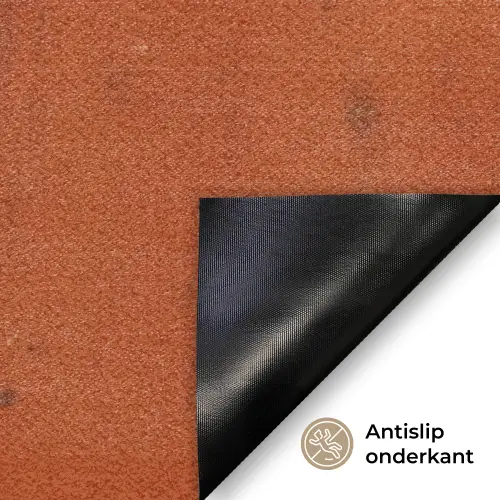 Bloemen - Wit - Subtiel - Roestkleur Deurmat klein -antislip_NL