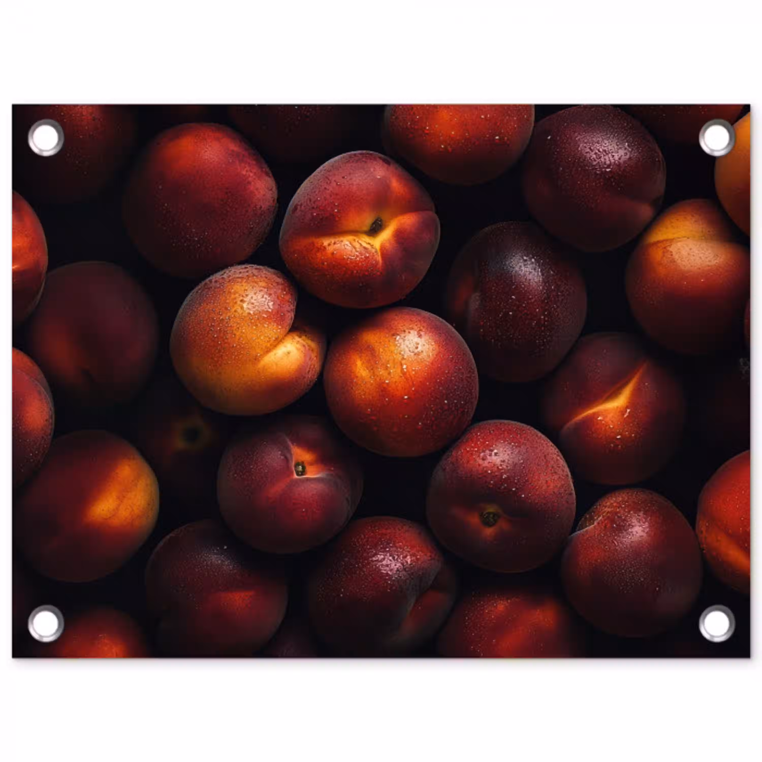 Fruit - Close up - Nectarines tuinposter los doek klein -3d
