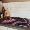 Marmerlook - Roze - Paars - Goud - Luxe - Marmer Inductie beschermer vinyl 3mm klein -sfeer3