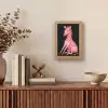 Zebra - Roze - Gestreept Light Box met kabel (Tafellamp) klein -sfeer2