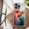 Tulpen - Lichtreflecties - Kleurverloop Hoesje iPhone 16 Pro Max met koord klein -sfeer4