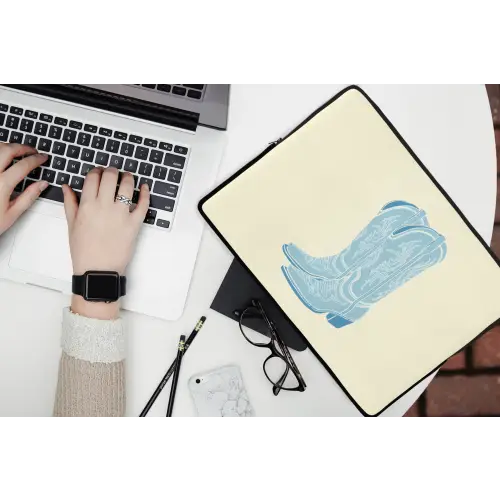 Illustratie - Cowboylaarzen - Patroon laptophoes neopreen klein -bureau