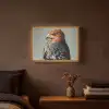 Vogel - Realistisch - Veren - Bruin Light Box met batterij (Wandlamp) middel -sfeer4