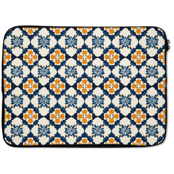 Klassiek - Geometrisch - Blauw laptophoes neopreen klein 279 -zkaufland3dotto