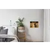 Leeuwin - Gras - Geel textielposter latten blank klein -woonkamer