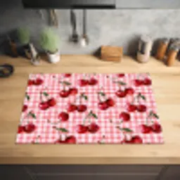 Kersen - Blokken - Rood Inductie beschermer vinyl 3mm klein 276 -sfeer5