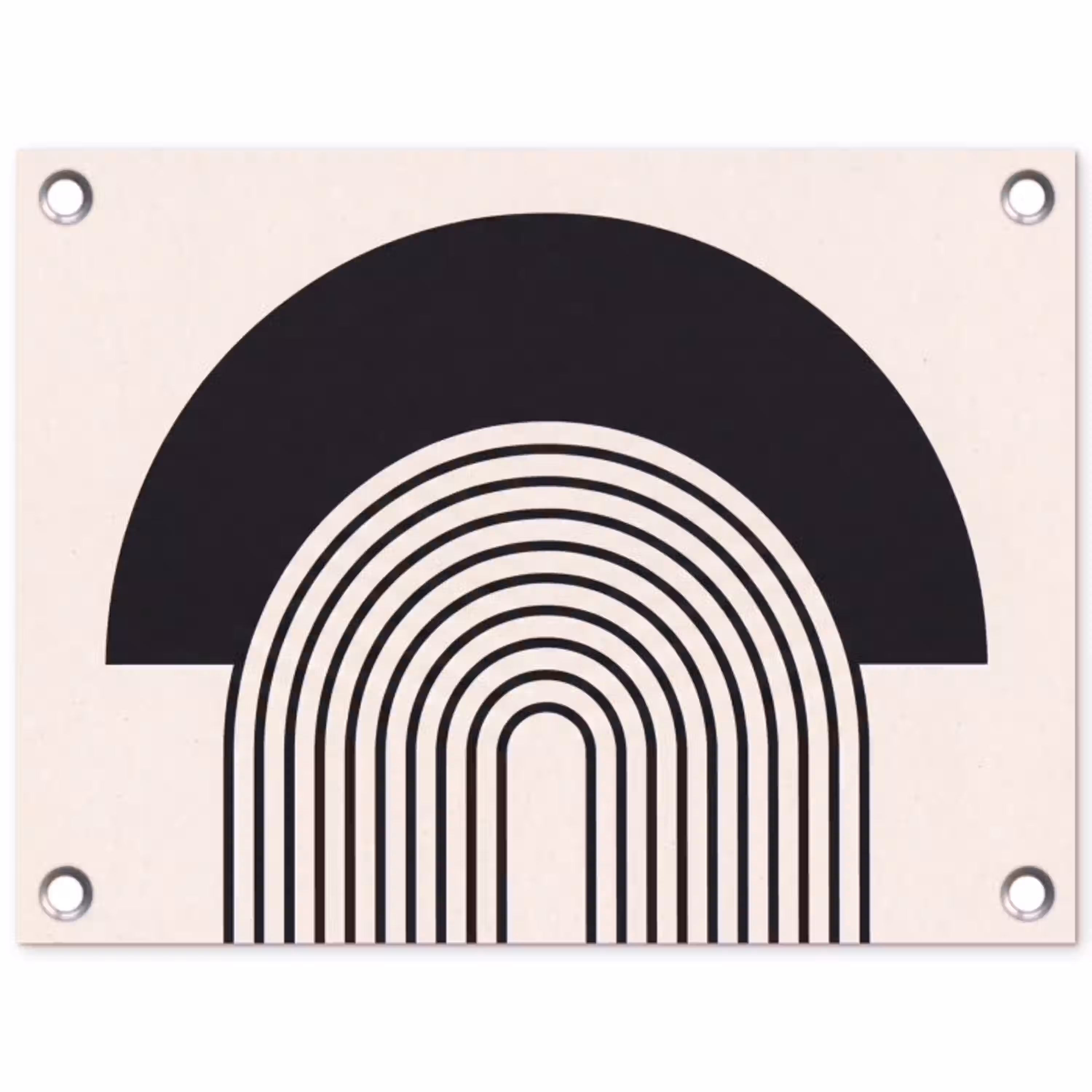 Abstract - Boog - Modern tuinposter los doek klein -3d