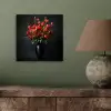 Boeket - Tulpen - Vaas - Rood aluminium wit klein -sfeer2