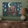 Uil - Mozaïek - Maan - Nacht PET vilt klein -sfeer2