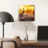 Hert - Dieren - Zonsondergang - Winter - Heide - Natuur plexiglas 5mm klein -sfeer6