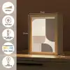 Geometrisch - Geweven structuur - Modern Light Box met kabel (Tafellamp) klein -USP_NL