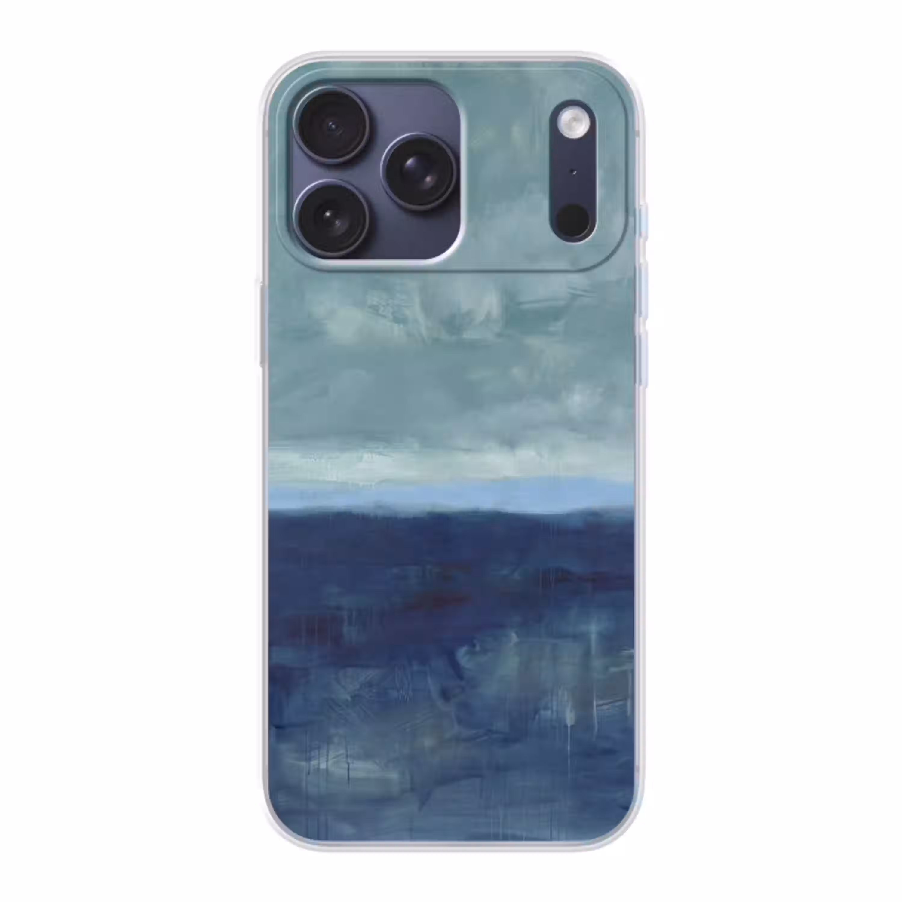 Abstract - Lagen - Rust - Modern - Blauw Telefoonhoesje iPhone 17 Pro Max klein -3d