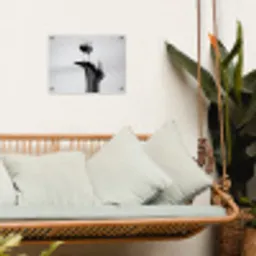 Hak - Wijn - Minimalistisch - Zwart tuinposter los doek klein -sfeer7