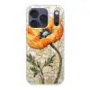 Klaprozen - Oranje - Mozaïek - Bladeren Telefoonhoesje iPhone 17 Pro klein -3d