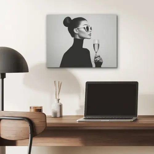 Vrouw - Champagne - Modern PET vilt klein -sfeer5