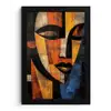 Abstract - Portret - Kleurvakken fotolijst zwart zonder passe partout klein -3d
