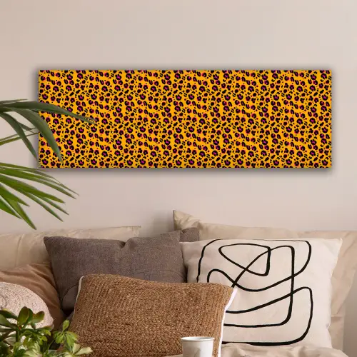 Oranje - Roze - Panterprint canvas 2cm klein 828 -sfeer1
