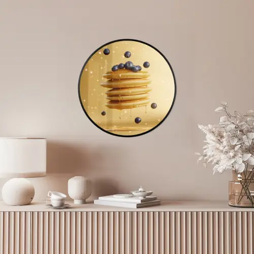Pannenkoeken - Eten - Honing - Geel Fotolijst rond zonder passe partout klein -sfeer3
