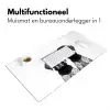 Honden - Bivakmuts - Zwart - wit Muismat XXL klein -sfeer4