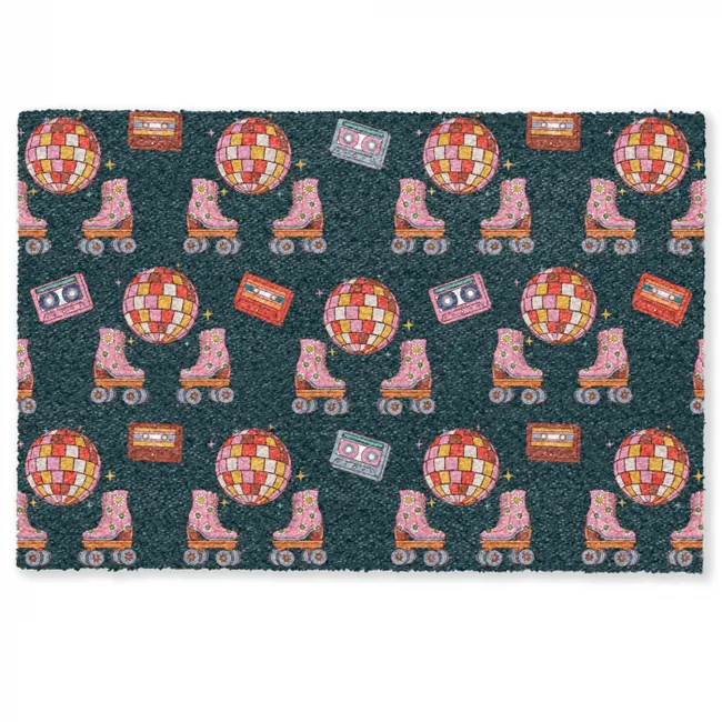 Rolschaatsen - Patroon - Disco Deurmat klein 898 -zkaufland3d