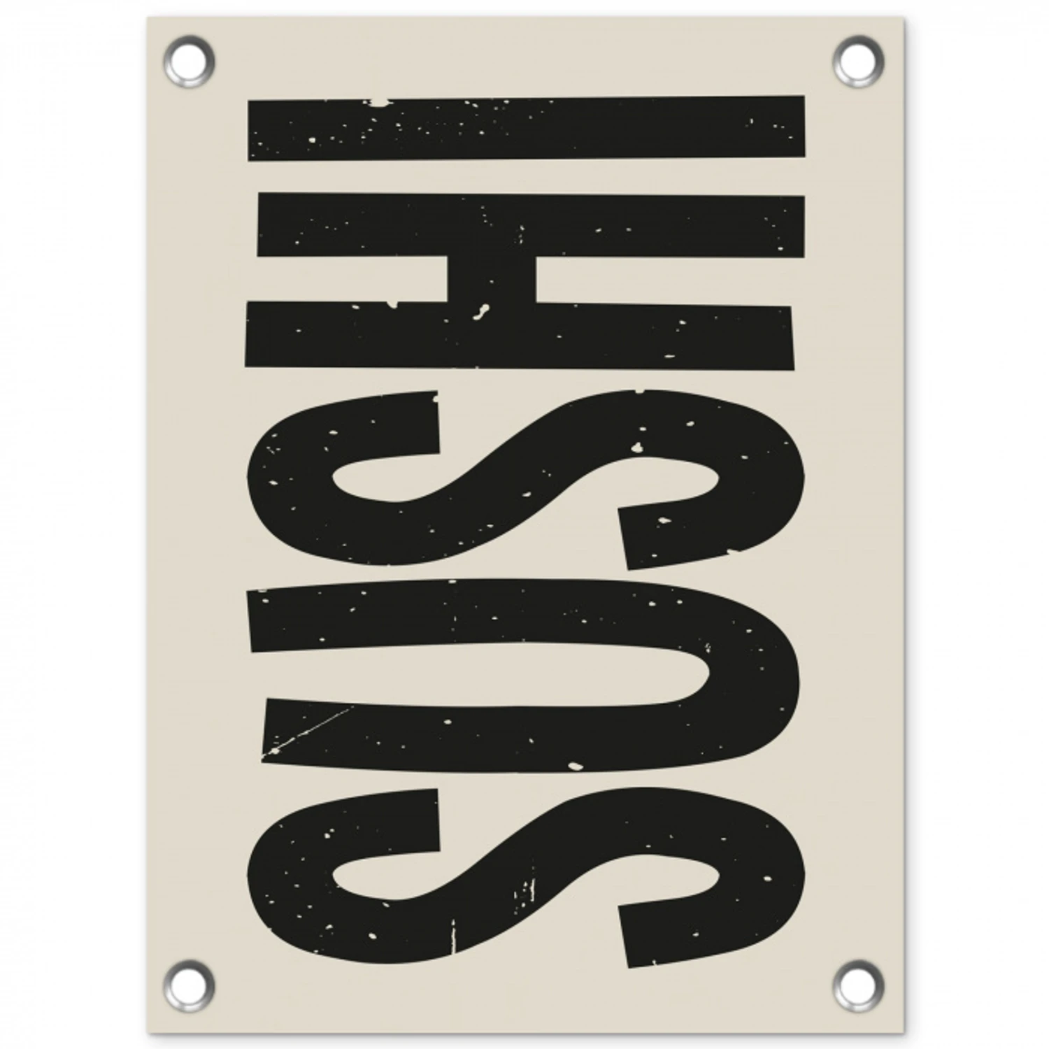 Zwart - Sushi - Japandi - Vintage tuinposter los doek klein -3d