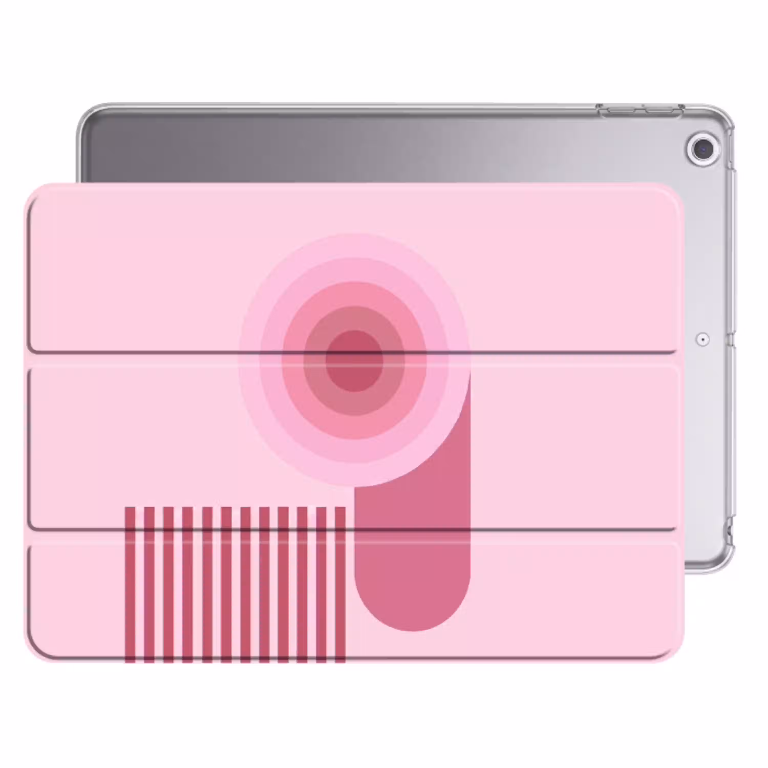 Abstract - Cirkels - Strepen - Modern - Roze Apple iPad 2017 middel -threedimensional_3d_global
