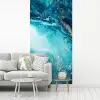 Marmerlook - Blauw - Goud - Luxe - Glitter - Marmer fotobehang vinyl groot -woonkamer