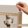 Tijger - Blauwe bloemen - Rustig Light Box met kabel (Kinderlampje) klein -USP_websiteprintNL