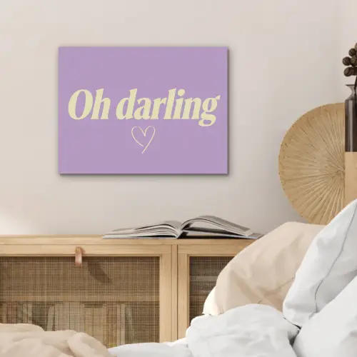 Oh darling - Hart - Paars PET vilt klein -sfeer3