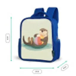 Otter - Strandbal - Kleurrijk Kinderrugzak - Blauw middel -productfoto_formaten