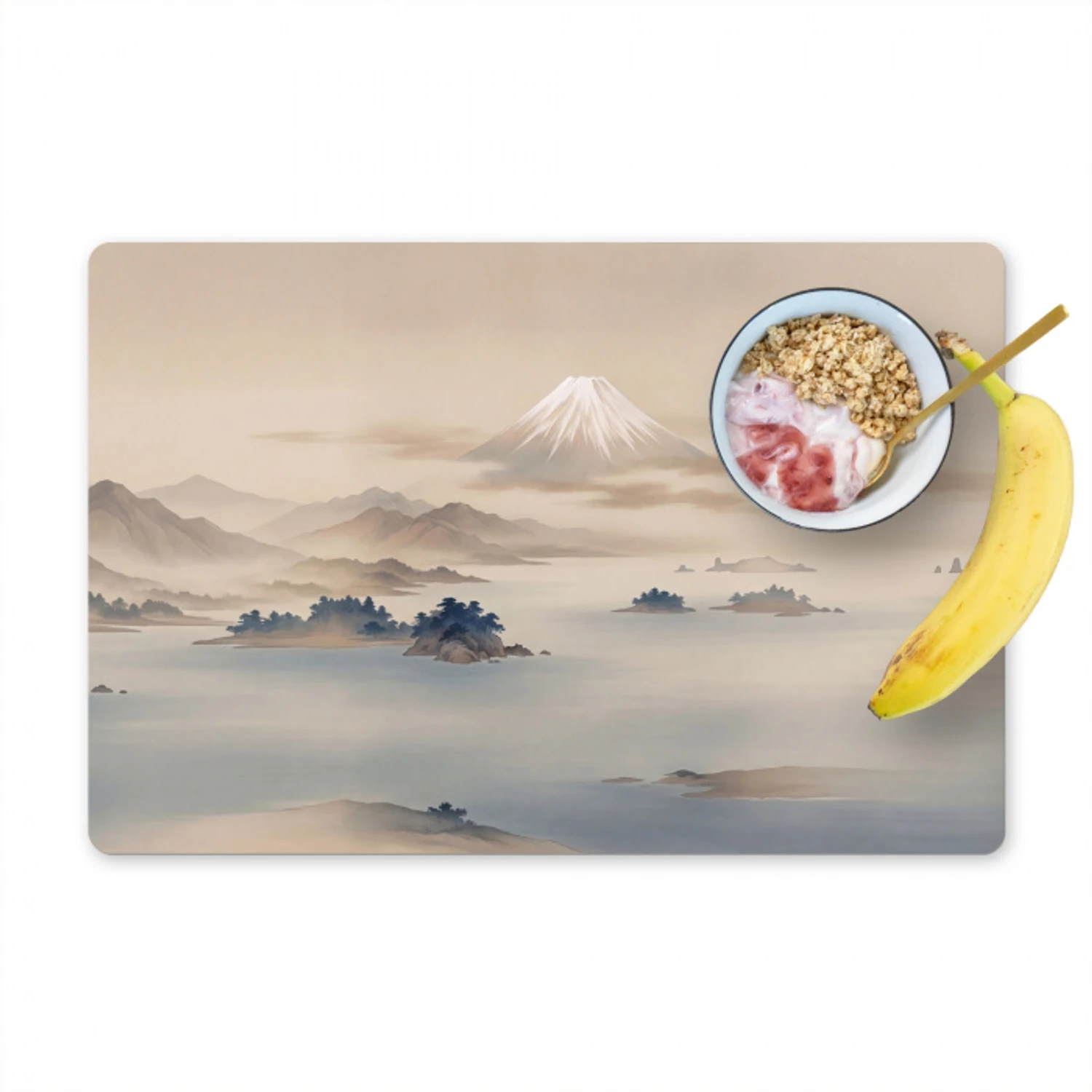 Japans - Landschap - Beige Placemat vinyl groot -zzzproduct_Kitchenyeah-website