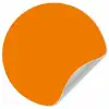 Oranje - Seizoenen - Herfst - Kleur Wandcirkel behangsticker klein 186 -3d