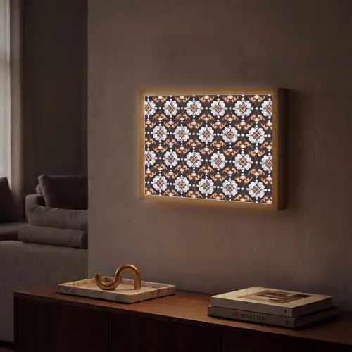 traditioneel - Element - Kleurrijk Light Box met batterij (Wandlamp) middel 907 -sfeer1