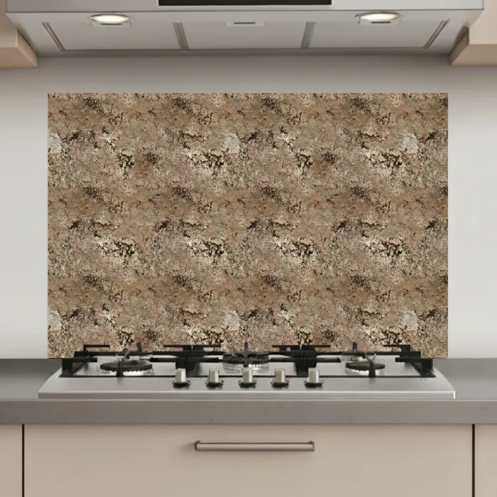 Beige - Graniet - Ruw keuken achterwand spatscherm klein 900 -3d_website