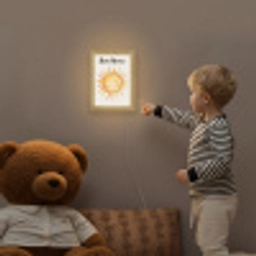 Zon - Watercolor - Geel Light Box met kabel (Kinderlampje) klein -sfeer4a_kind