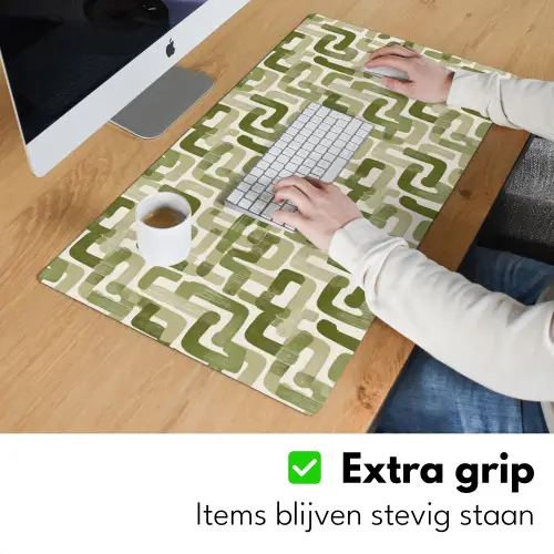 Modern - Grafisch - Groen Muismat XXL klein 681 -sfeer3
