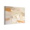 Abstract - Beige - Oranje - Kunst - Modern aluminium wit klein -3d
