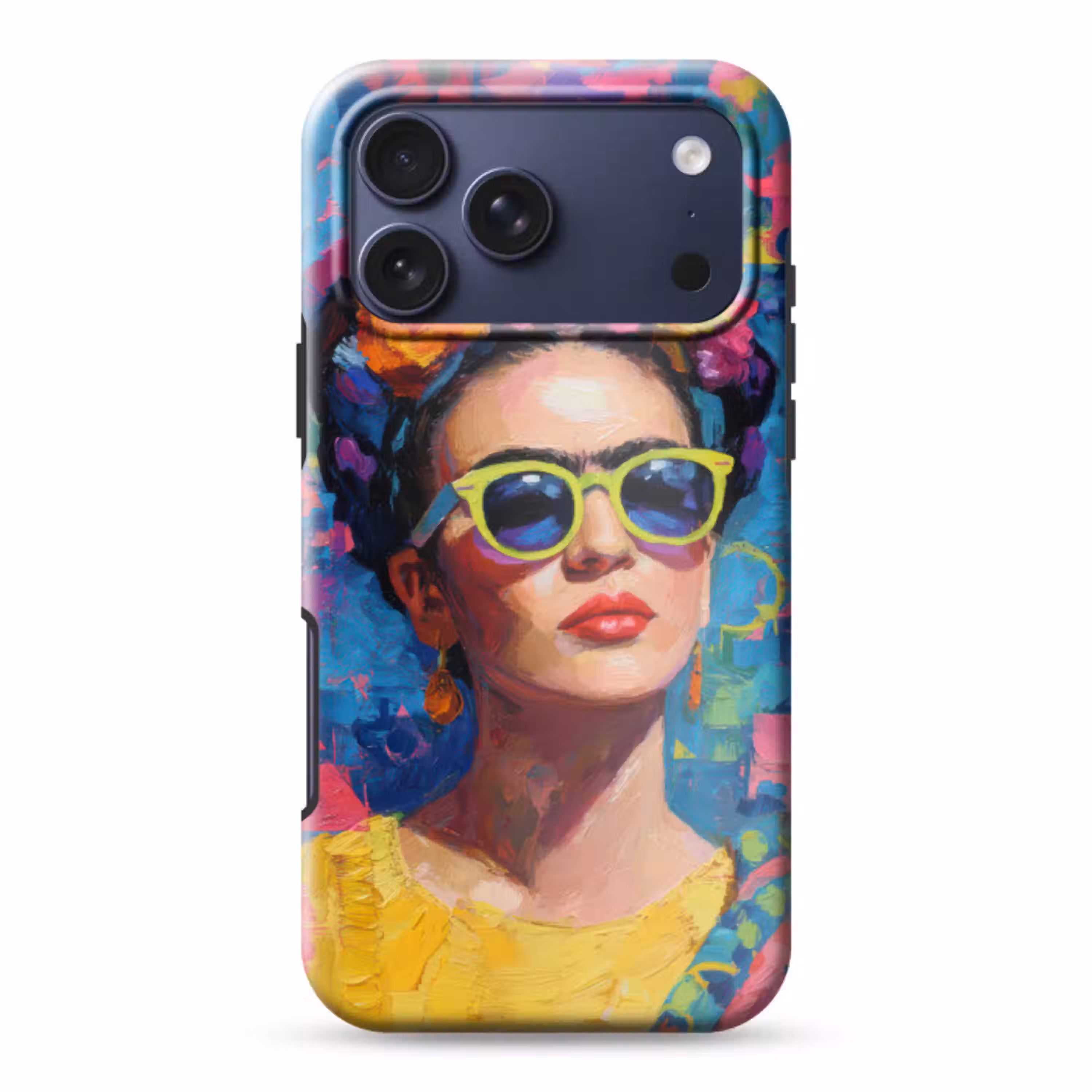 Vrolijk portret - Vrouw - Bloemenkroon Toughcase MagSafe Apple iPhone 17 Pro Max klein -3d