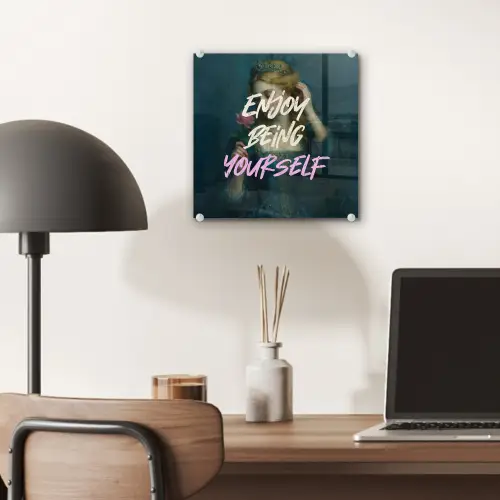 Vrouw - Roos - Quote plexiglas 5mm klein -sfeer6