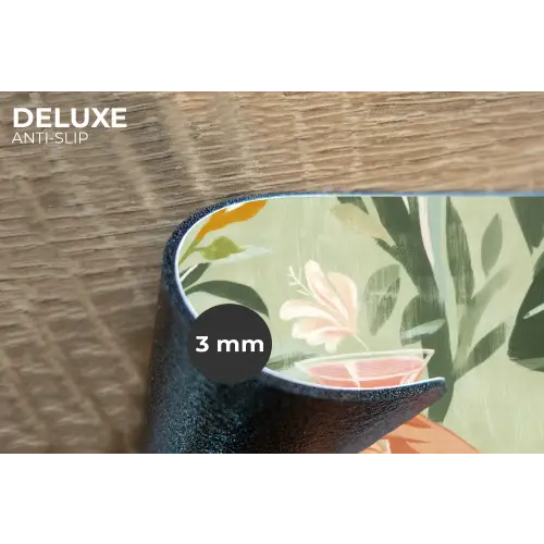 Glazen - Proosten - Bladeren - Groen Placemat vinyl groot -closeup