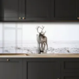 Rendier - Gewei - Sneeuw - Winter keuken achterwand 2 middel -sfeer1