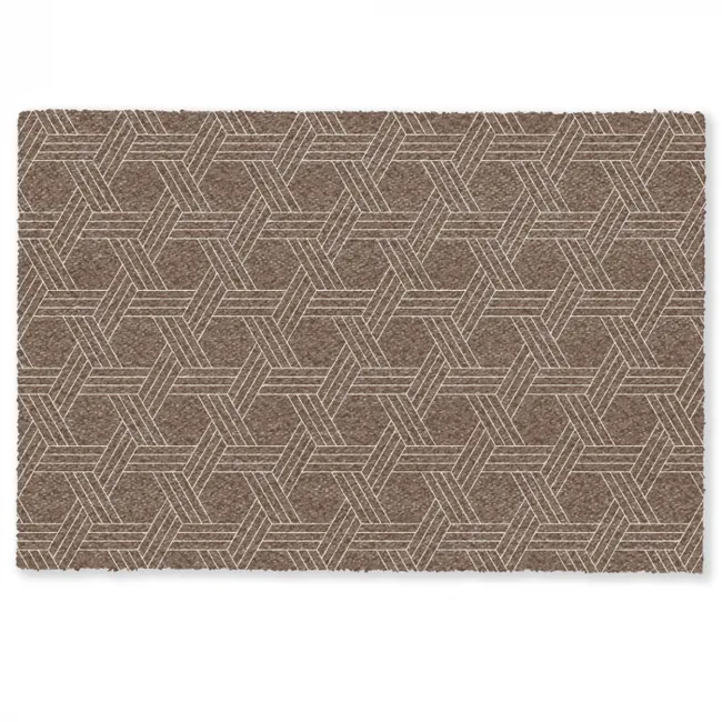 Fußmatte - Braun - Linien - Muster