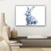 Delftsblauw - Haasje - Wit canvas 2cm klein -sfeer6