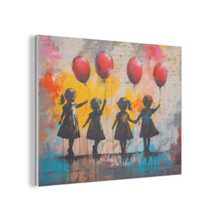 Graffiti - Kinderen - Street art - Ballon - Banksy PET vilt klein -3d