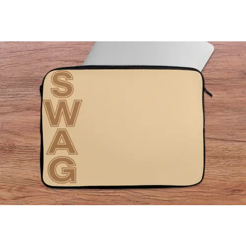 Swag - Bruin - Beige laptophoes neopreen klein -tafel